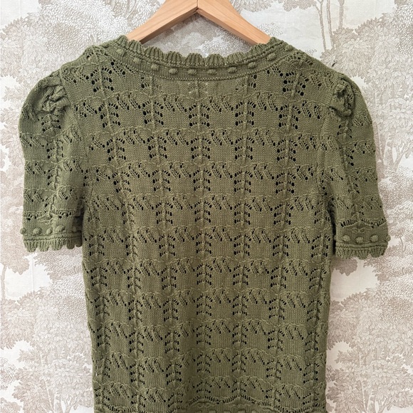 Anthropologie 100% cotton pointelle sweater - Picture 4 of 6